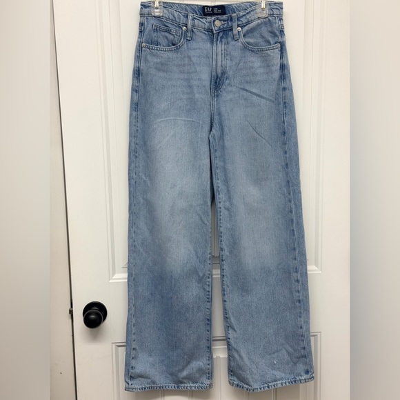GAP Denim - GAP Wide-Leg classic blue Women’s high rise straight leg Jeans size 26